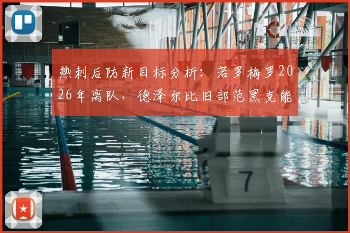 热刺后防新目标分析:若罗梅罗2026年离队,德泽尔比旧部范黑克能否胜任?实力对比一览